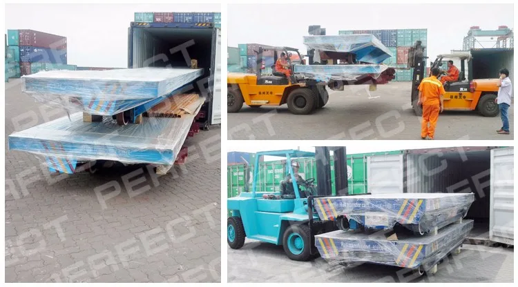 Disesuaikan Heavy Load Automated Guided Vehicle AGV untuk Penanganan Material Industri untuk gudang atau bengkel