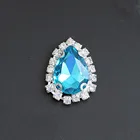 Decorative Beautiful Tear Drop Shape Clawed Crystal Rhinestone Buttons