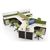 5 Seat Office Partition Computer Desk Workstations with 3-drawer Base Melamine MDF Furniture