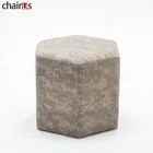 Stool Wooden Counter Pouf Velvet Inflatable Shoe Home Good Vintage Fabric Modern Bed Cane Puff Seating Ottoman