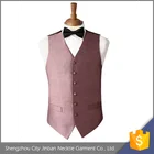 Trendy design mens grooms cool pink polyester vest with printing