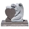 Large marble stone angel tombstone statue