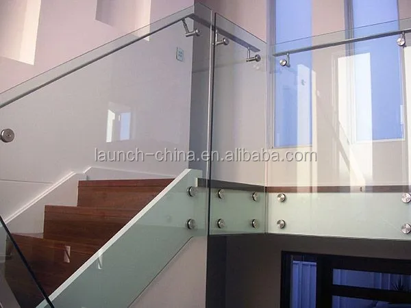 balcony glass railing profile standoff pin stainless steel railing bracket