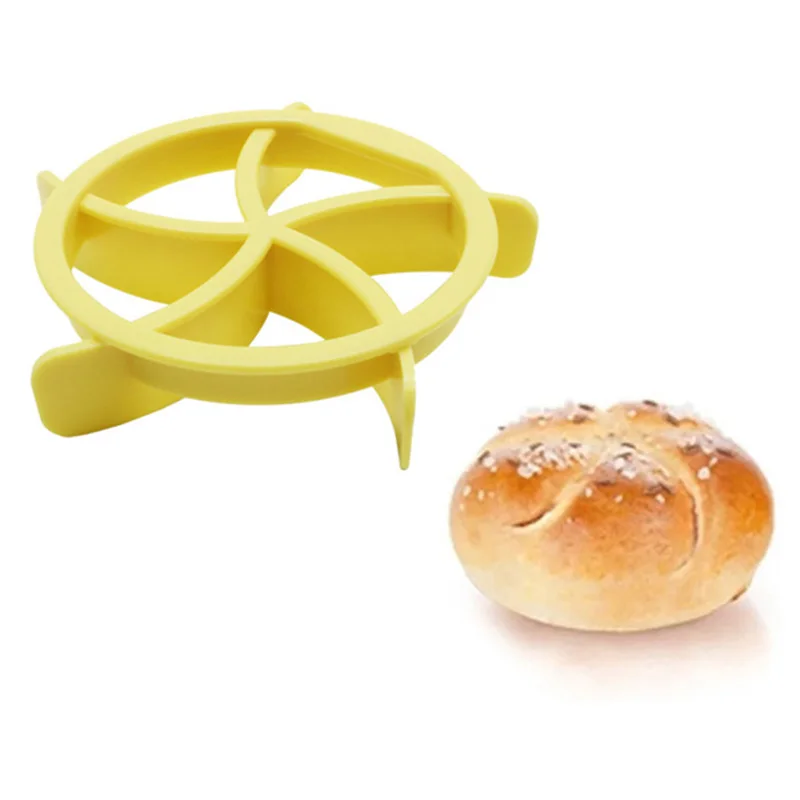Bread Rolls Cookie Mold Fan Shaped Pastry Cutter Plastic Kitchen Dough Cookie Press Pastry Cake Biscuit Stamp Mould Baking Tool