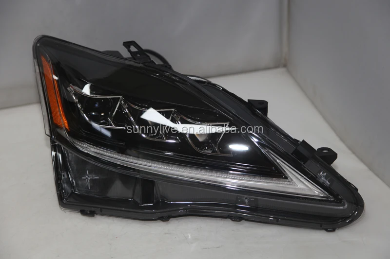 LED Head Lamps with Projector Lens 2006-2012 Year Black Housing FOR Lexus IS250 YZ