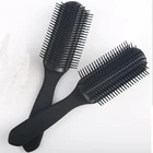 OEM Large 9 Row Cushion Hair Styling Denman styling Brush With Nylon pins