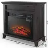 indoor luxury wood decorative electric fireplace mantel frame