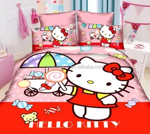 reactive printing 40s twin size 3d cartoon character bed sheet