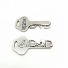 Dad Theme 3D Logo Inspirational Quote Metal Craft Keychains Gift