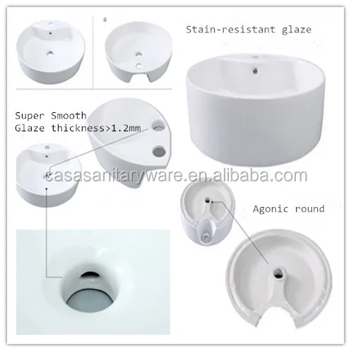 bathroom ceramic trough cupc basin