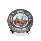 Vintage Decoration Plates Custom Moscow Souvenir Round Ceramic Vintage Plates