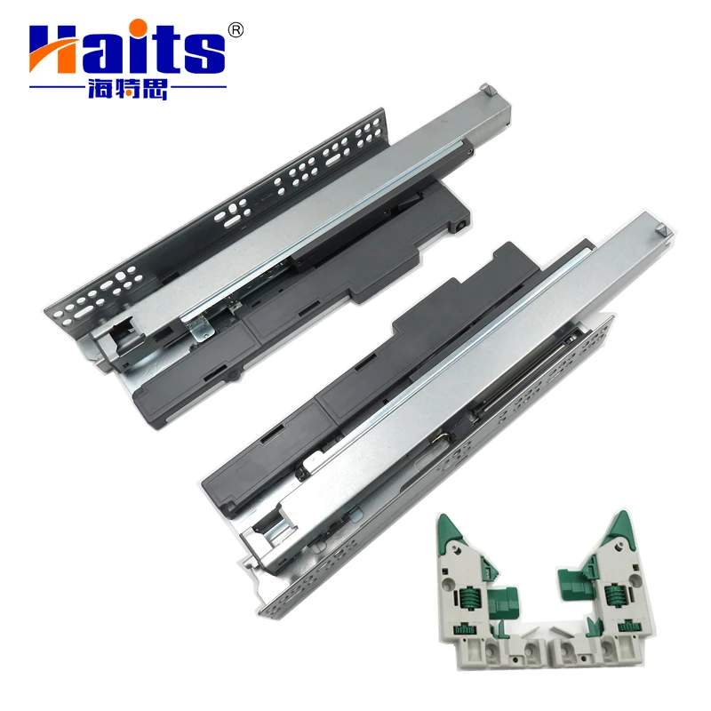 400mm Drawer Slide Railing Stopper Soft Close Push Open Drawer