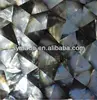 Crazy triangular black mother of pearl shell mosaic tile