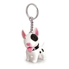 Cute animal shaped keyring plastic pvc custom dog keychain