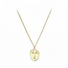 cheap 925 silver coin carved face pendant necklace jewelry 2019
