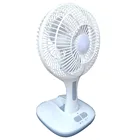 DF803 8 inch low price battery charger table fan with light