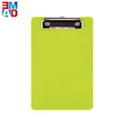 Office colorful A5 size green mini hanging clipboard PS plastic clipboard