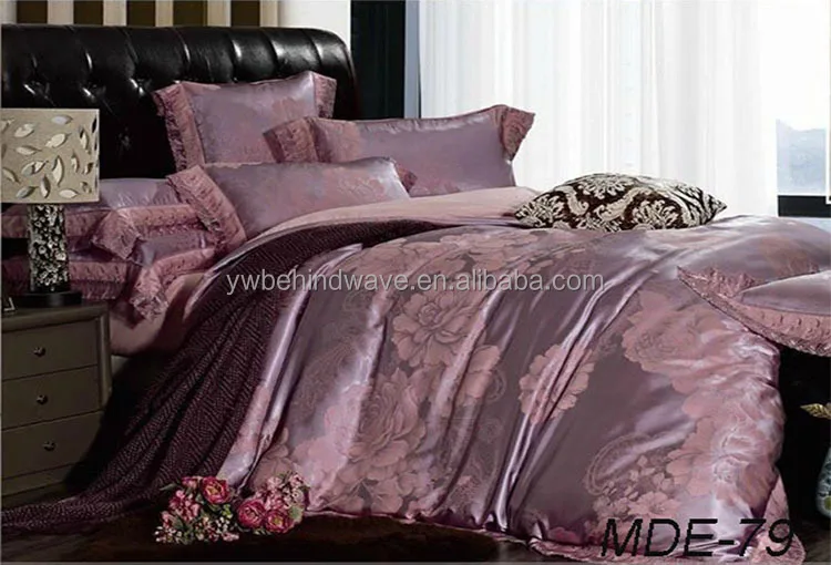 Chinese King Size Silk Quilt Cover Set Fashion Duvet Cover 4 Pcs