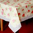 3 inch Lace edge dinning plastic waterproof table covers