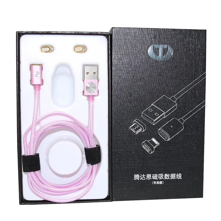 Magnetic cable for iphone 7/7plus/6plus/s7 edge/s7 1M cable 360 degree plug round magnetic charging cable - ANKUX.COM