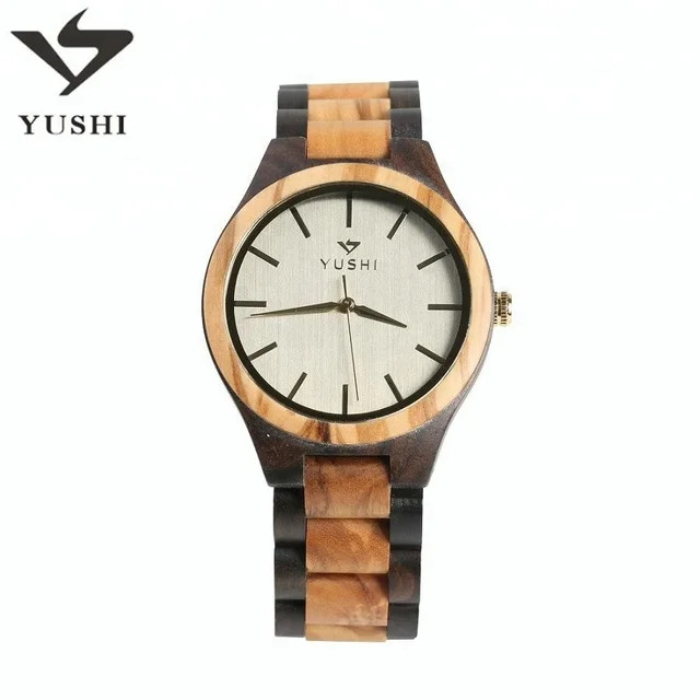 2018 New Design Wholesale ODM OEM custom logo Japan Movement Quartz mental dial Wood Band Wood Watch