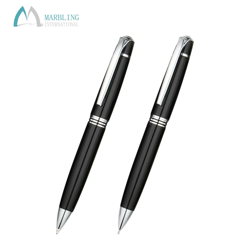 mt063 premium twist metal ball pen & mechanical pencil set