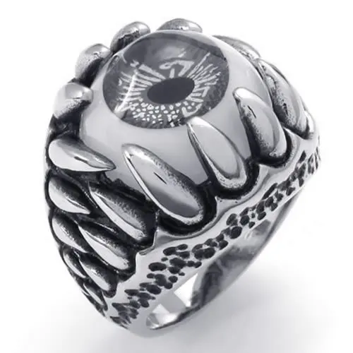 Stainless Steel Jewelry Supplier,Stainless Steel Dragon Claw Evil Eye Men's Ring
