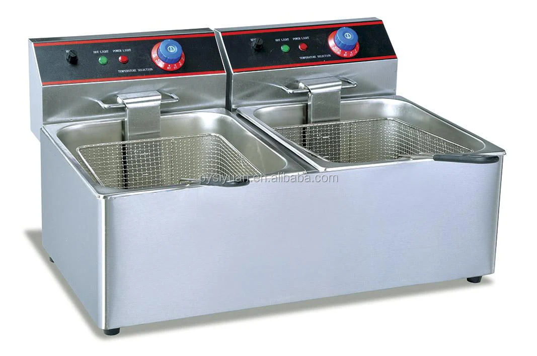 commercial industrial big capacity Deep Fryer with Double sieve double