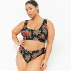 Hot Swimwear For Fat Women Plus Size Bikini Top With Underwire