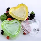 Custom plastic fruit heart shaped box salad container for fruit and vegetable packaging