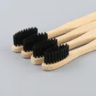 natural bamboo biodegradable adult bamboo toothbrush with soft charcoal bristles BPA free OEM brosse a dent bambou