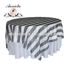 Hot Design Stripe Embroidered Sequin Round Table Cloth For Wedding Events