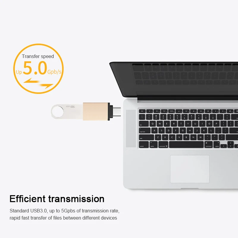 High Quality USB A Female To Type C Male 3.0 Type C Male To USB A Female Aluminium Alloy OTG Adapter