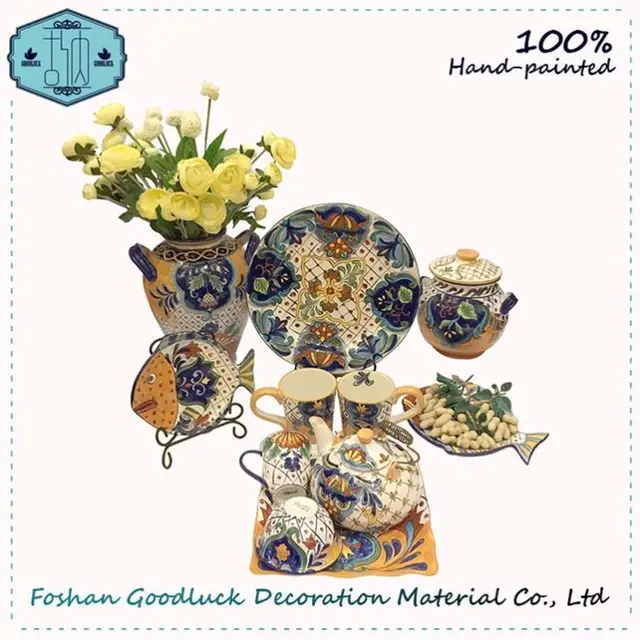 Famous Artist Drawing By Hand Ceramic Blue Unique Home Dishware