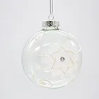 Inside clear empty glass ball christmas tree ornament decoration
