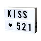 USB Cinematic LightBox LED Letter Mini Cinema Light Box A5 With Replaceable Letters Anniversary Gifts