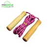 Cheapest Cotton colorful Skipping Fitness Wooden Handles Jump Rope
