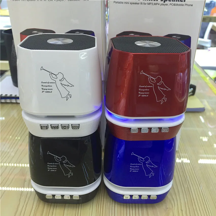 Portable mini sound wireless sound box LED color lamp cannon Colorful Sound Box Subwoofer Loudspeaker FM TFcard For Smart Phone - ANKUX.COM