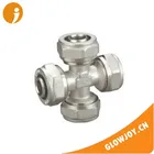 (FT1112) Glowjoy nickel plated cross brass adjustable toilet pipe fittings ,pvc plumbing pipe fittings