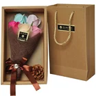 Mother's Day Gift Birthday present 5 rose heads soap flowers