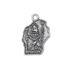 Wisconsin charm 2 sides zinc alloy antique silver plated Lead and nickel free eco-friendly jewelry