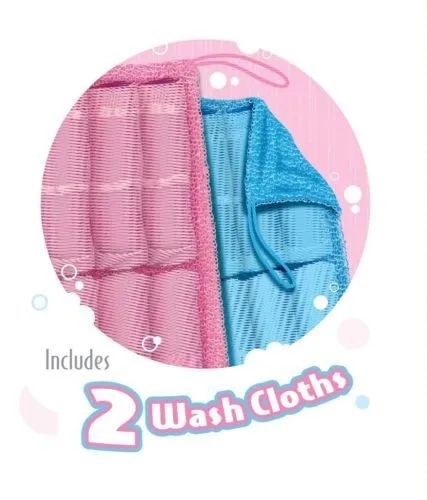 2PCS/LOT Easy Reach The All-in-One Full Body Loofa Wash Cloth