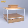 Supermarket and convenience store shelf display rack product promotion table steel and wood display shelf display table