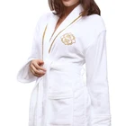 Custom Waffle 100% Cotton Shower Gown Hotel Bath Robe for Women