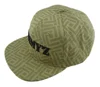 100% cotton 6 panel flat bill stripes printed JIMMY'Z embroidery sport baseball cap