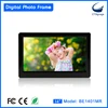 Touch screen digital photo frame 14 inch support photo/ music/video OEM muti-functional large size big screen