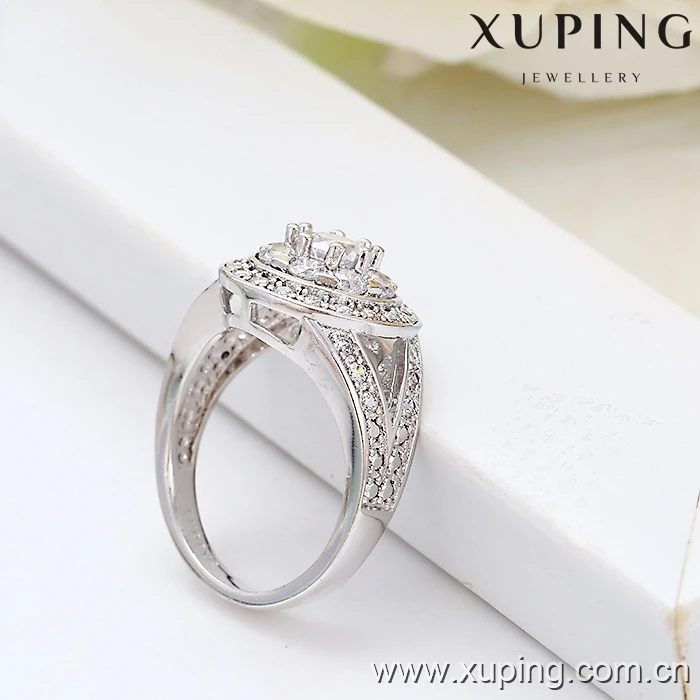 13045 xuping wedding 5925 silver color ring diamond,diamond ring