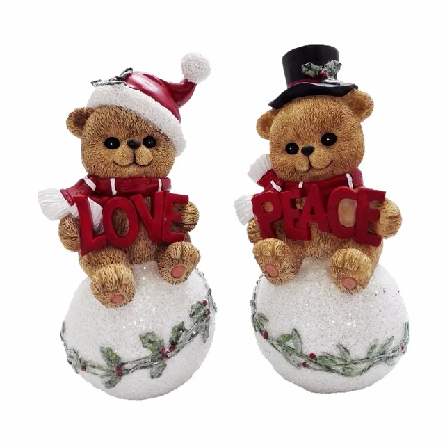 table top figure resin sitting teddy bear sculpture for sale