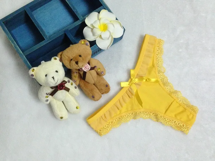 Stock high-grade summer style daily Ice silk lift hips Women Lace Sey Panties comfortable Underwear Seamless Briefs Thong Linger