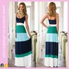 Hot sell women summer dress Cotton Spaghetti Strap Slip Tube Slit Dress 2016 summer maxi dress